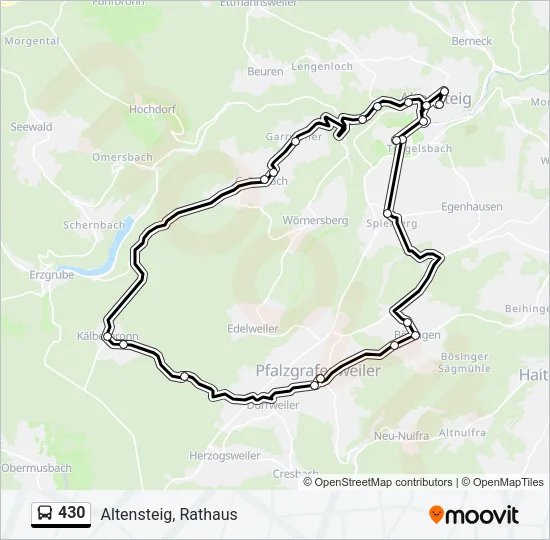 430 Bus Line Map