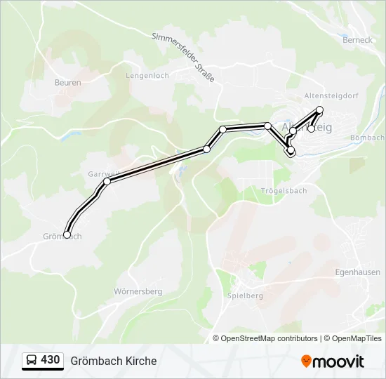 430 Bus Line Map