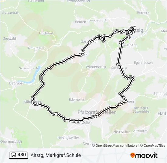 430 Bus Line Map