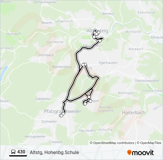 430 Bus Line Map