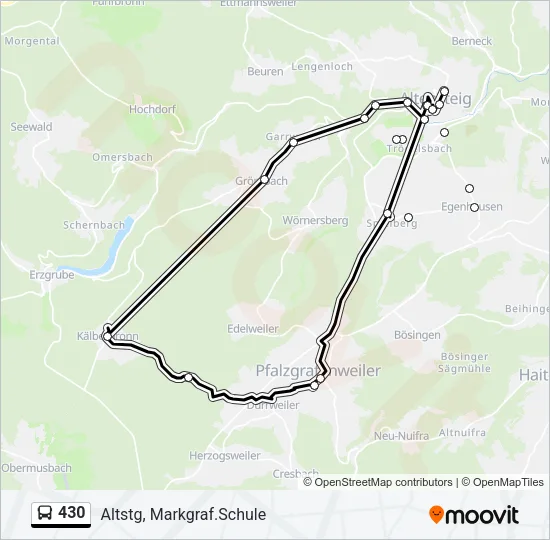 430 Bus Line Map