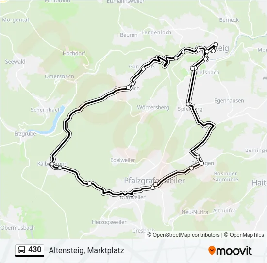 430 Bus Line Map