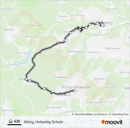 430 Bus Line Map