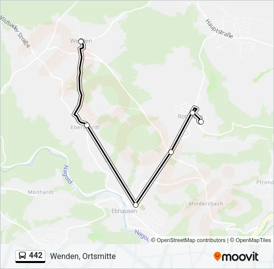 442 Bus Line Map