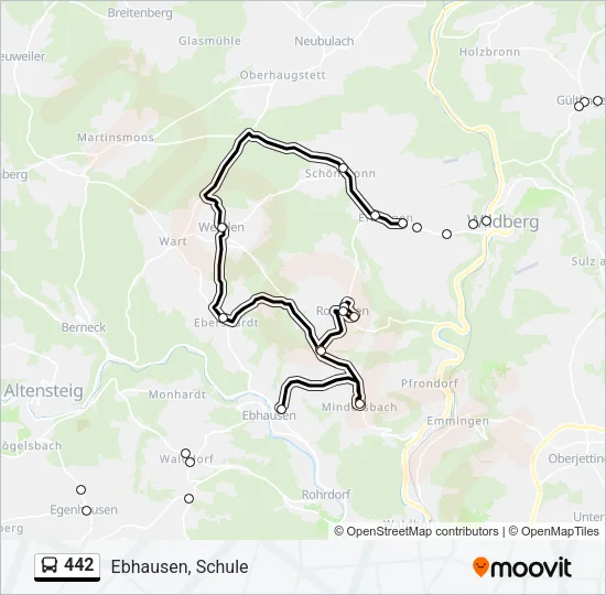442 Bus Line Map