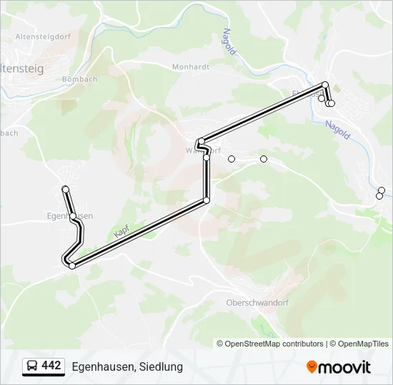 442 Bus Line Map