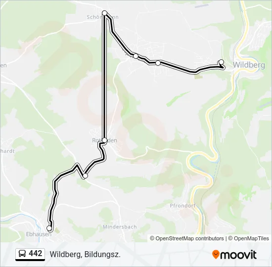 442 Bus Line Map
