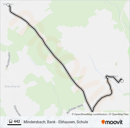 442 bus Line Map