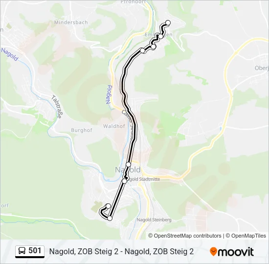 501 Bus Line Map