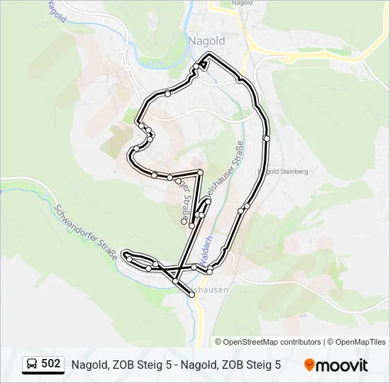 502 Bus Line Map