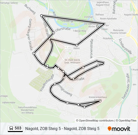 503 Bus Line Map