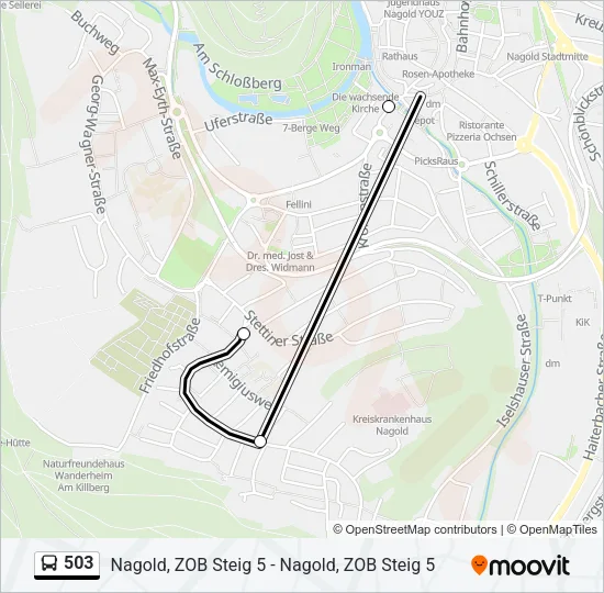 503 Bus Line Map