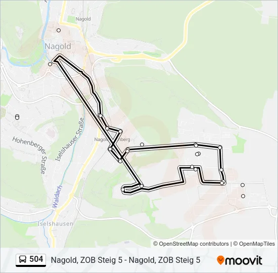 504 Bus Line Map