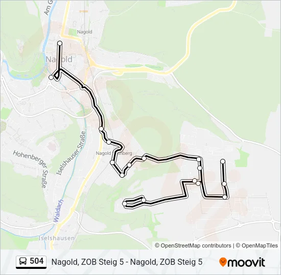 504 Bus Line Map