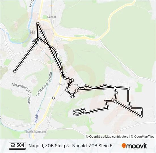 504 Bus Line Map
