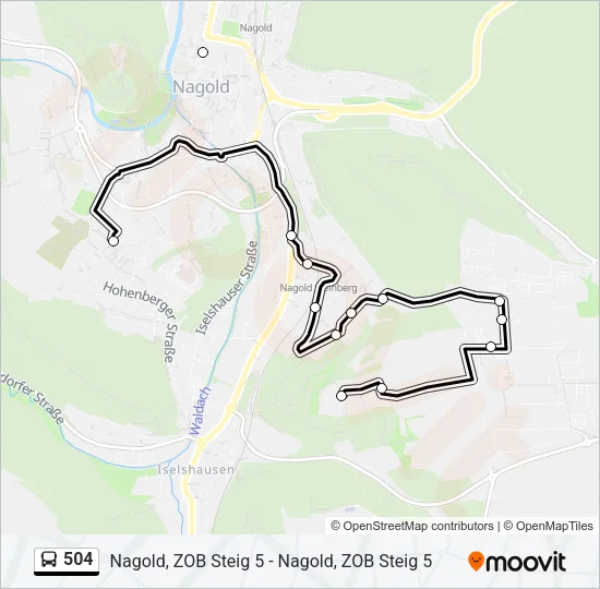 504 Bus Line Map