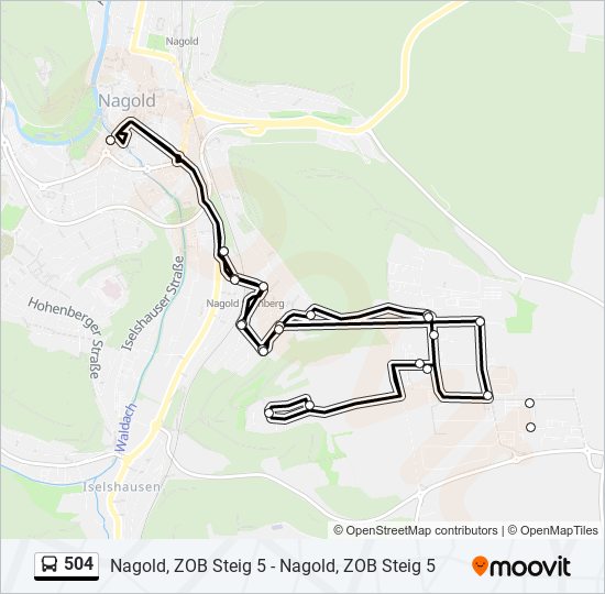 504 bus Line Map