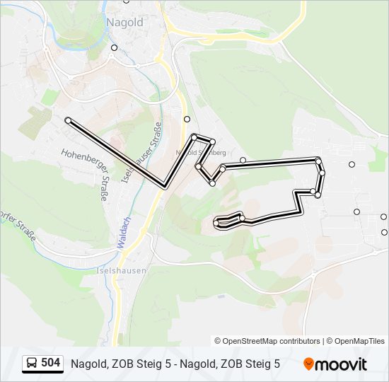 504 bus Line Map