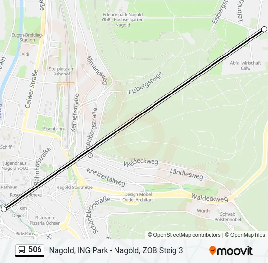 506 Bus Line Map