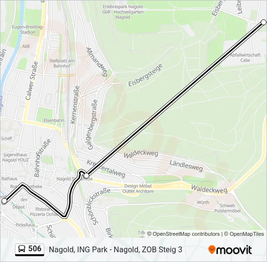 506 Bus Line Map
