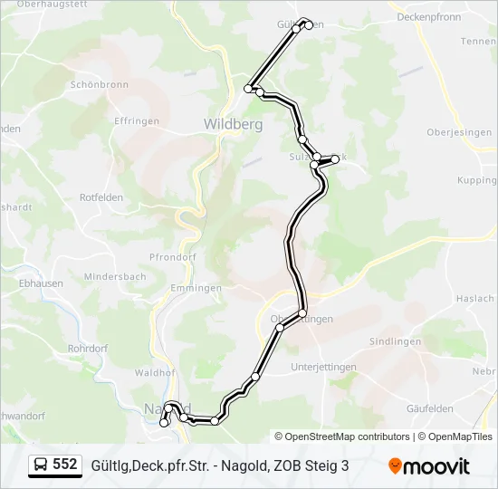 552 Bus Line Map