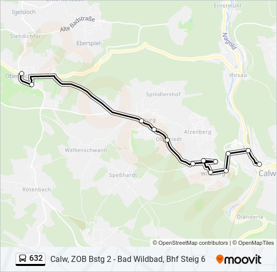 632 bus Line Map