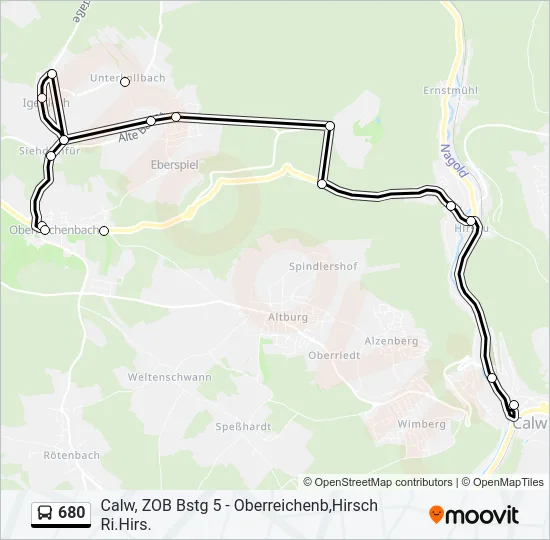 680 Bus Line Map
