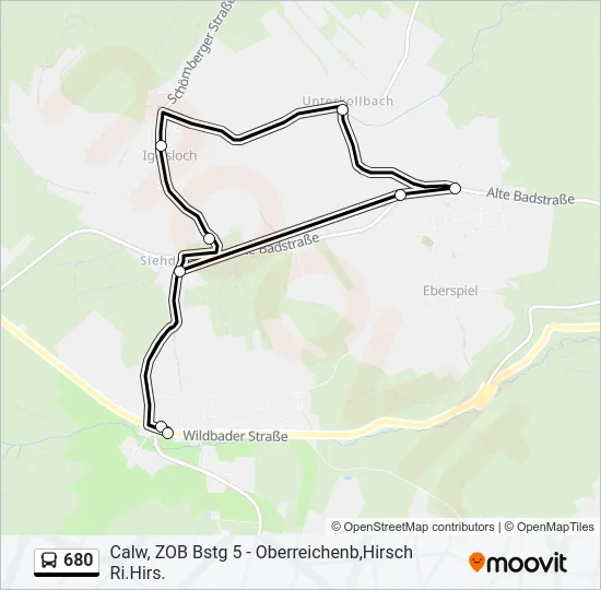 680 Bus Line Map