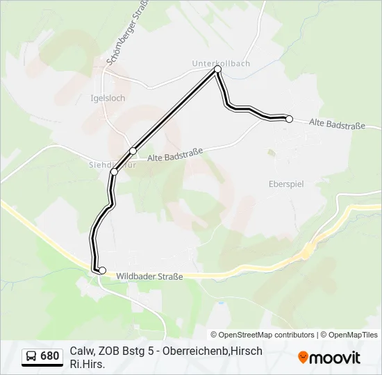680 Bus Line Map