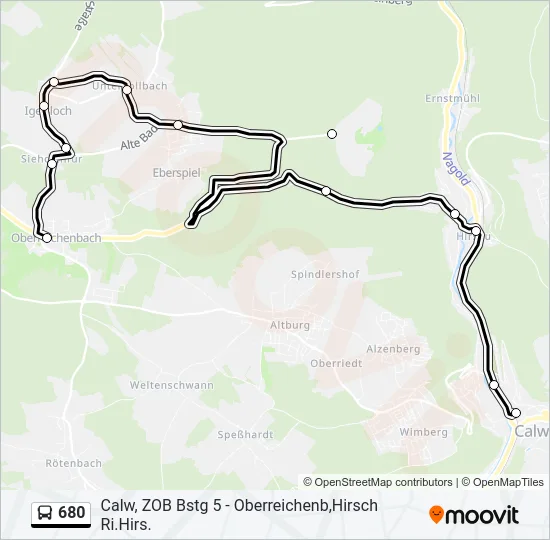 680 Bus Line Map