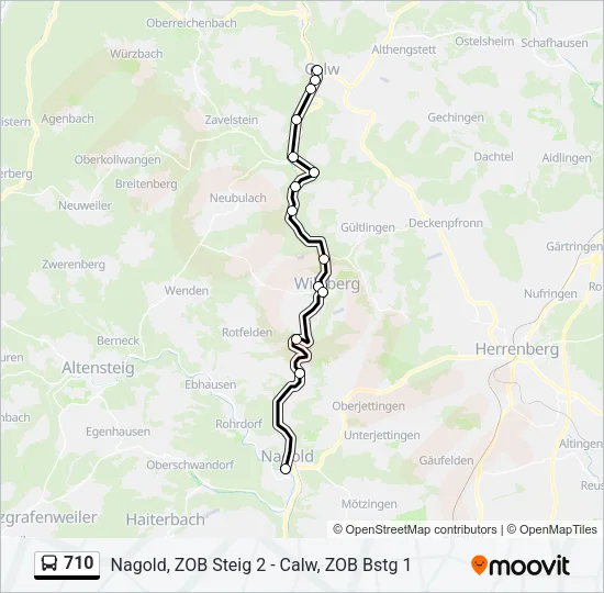 710 Bus Line Map