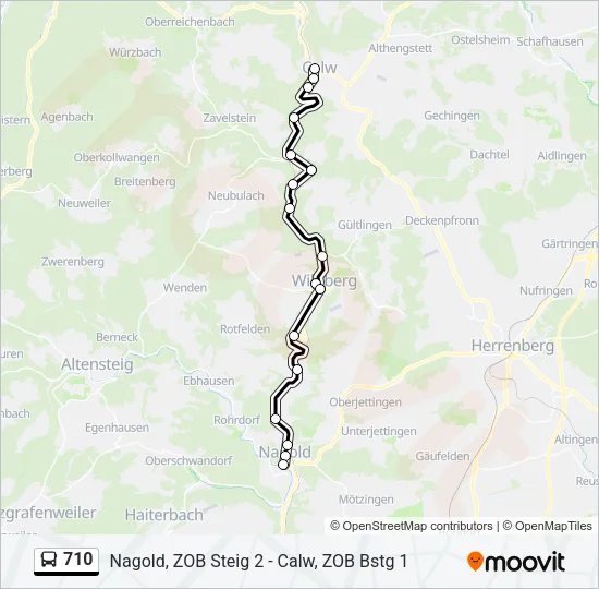 710 Bus Line Map