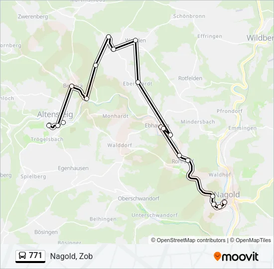 771 Bus Line Map
