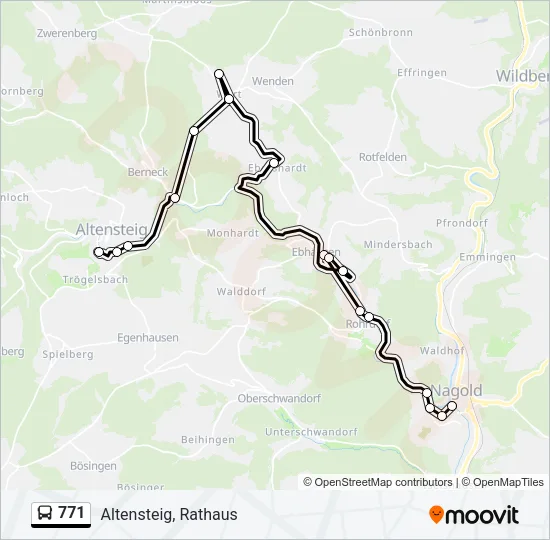 771 Bus Line Map