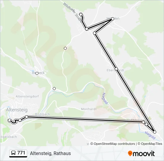 771 Bus Line Map