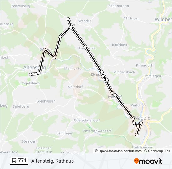 771 bus Line Map