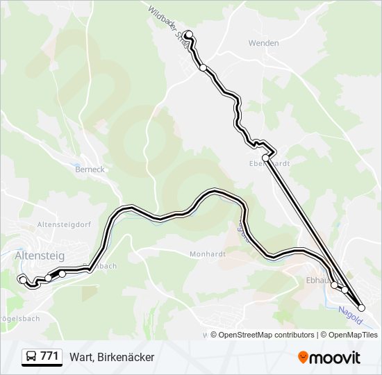 771 bus Line Map