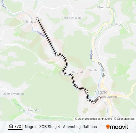 772 Bus Line Map