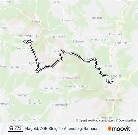 772 Bus Line Map