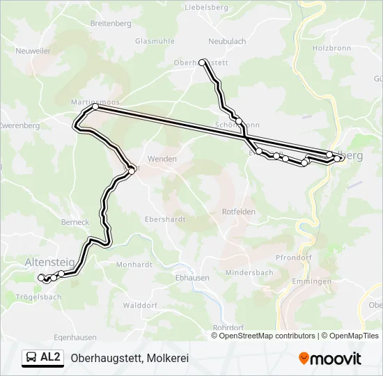 AL2 Bus Line Map