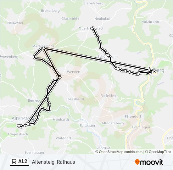 AL2 Bus Line Map