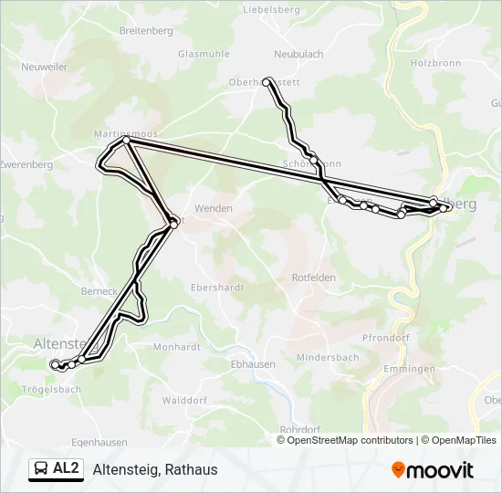 AL2 Bus Line Map
