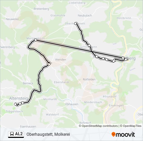 AL2 bus Line Map