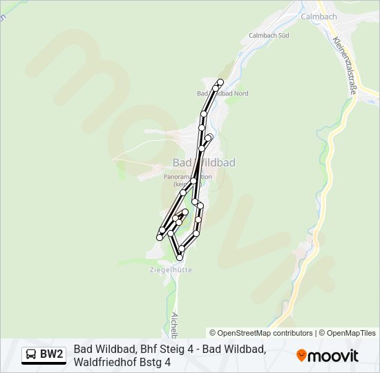 BW2 Bus Line Map