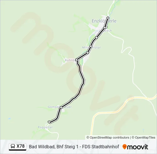 X78 Bus Line Map