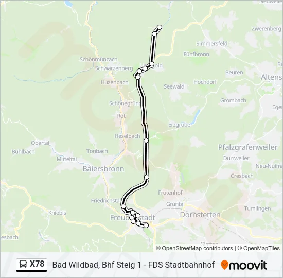 X78 Bus Line Map