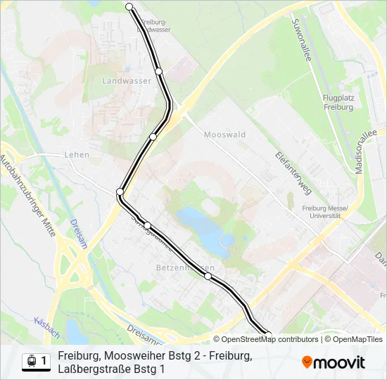 1 Light Rail Line Map