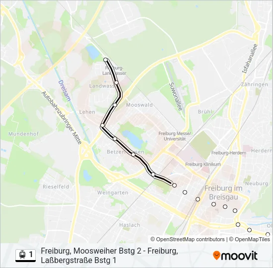1 Light Rail Line Map