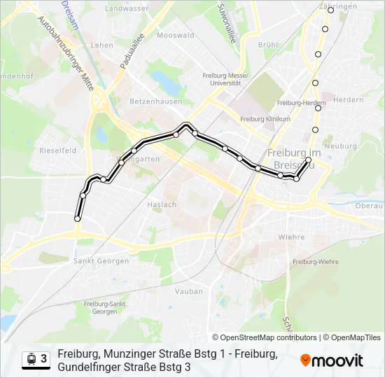 3 Light Rail Line Map