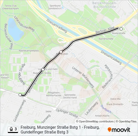 3 Light Rail Line Map